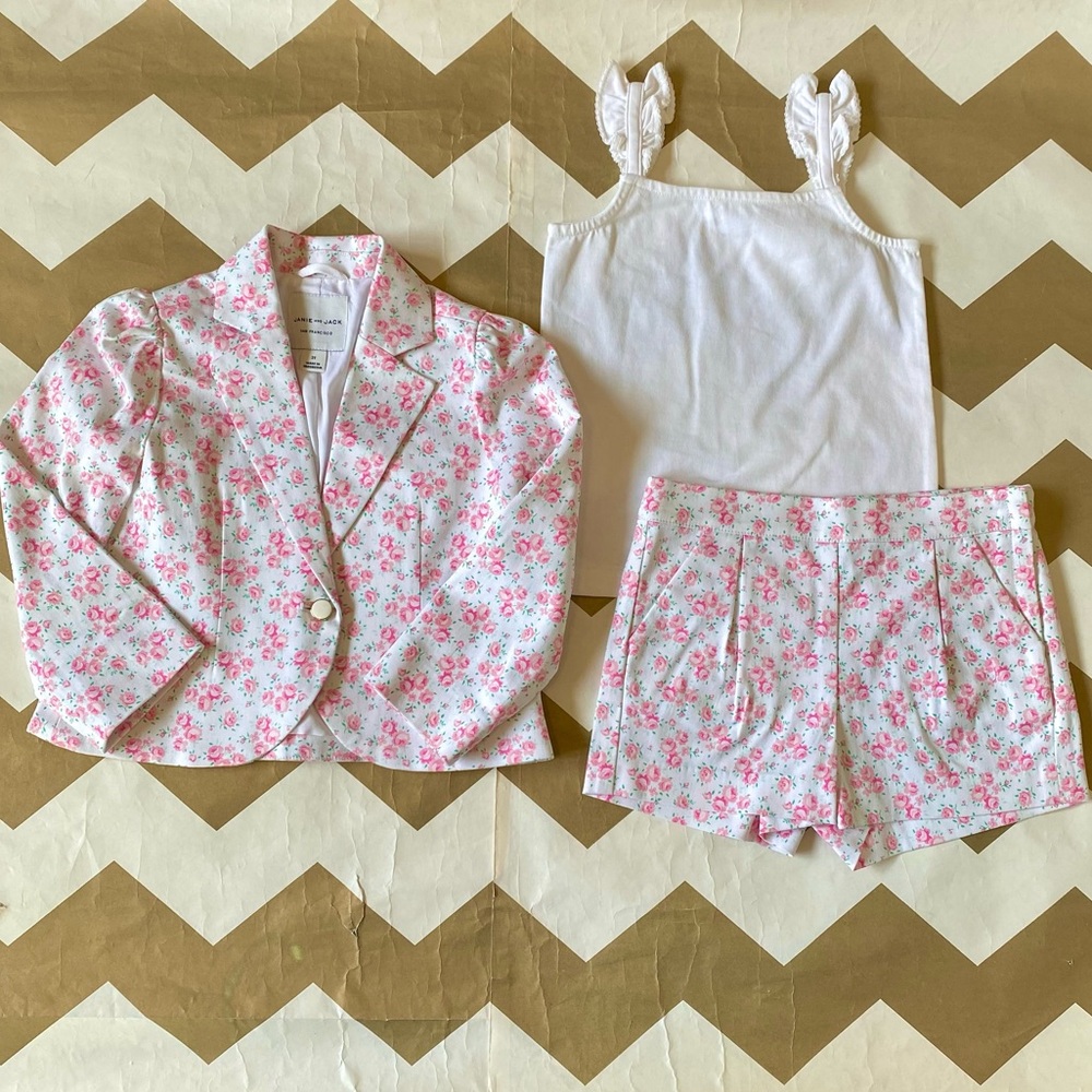 Janie and jack floral suit